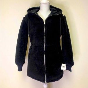 Falls Creek Charcoal Teddy Jacket with Hood